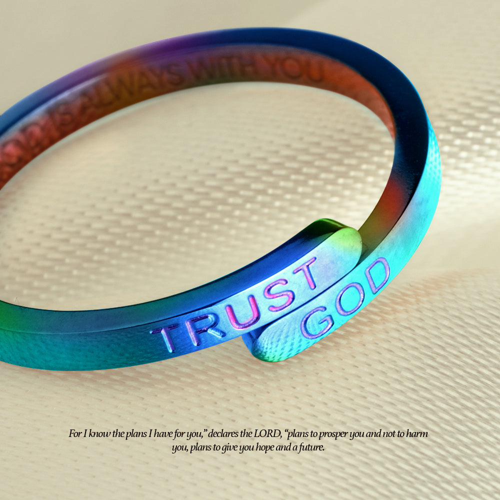 Colored Trust God Ring (Adjustable size)