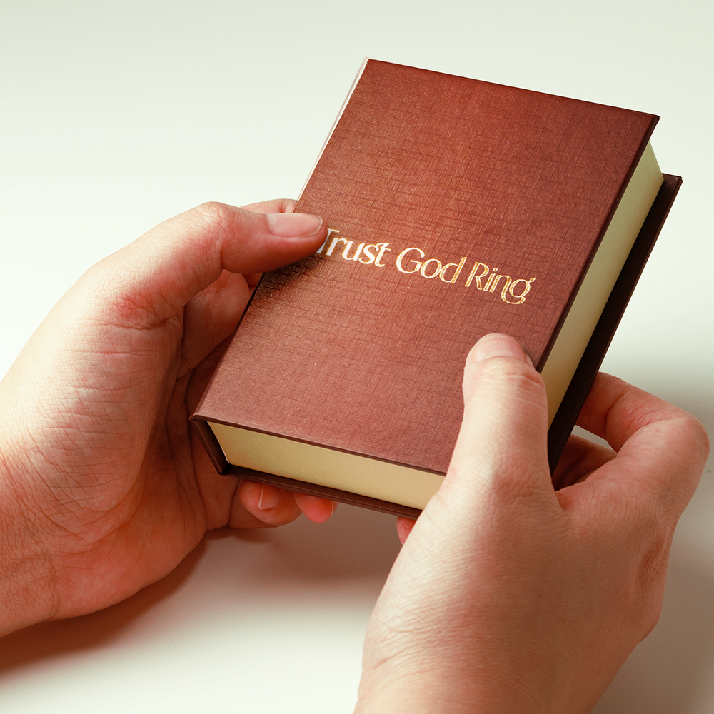Gold Trust God Ring (Adjustable size)