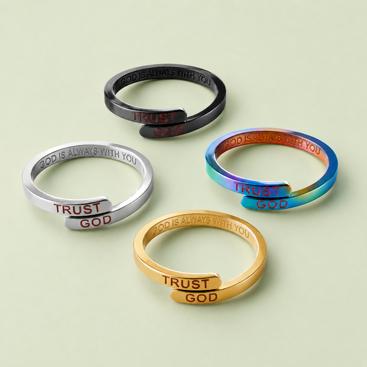 Trust God Ring [ Buy 1 Take 1 ] Limited Time Only