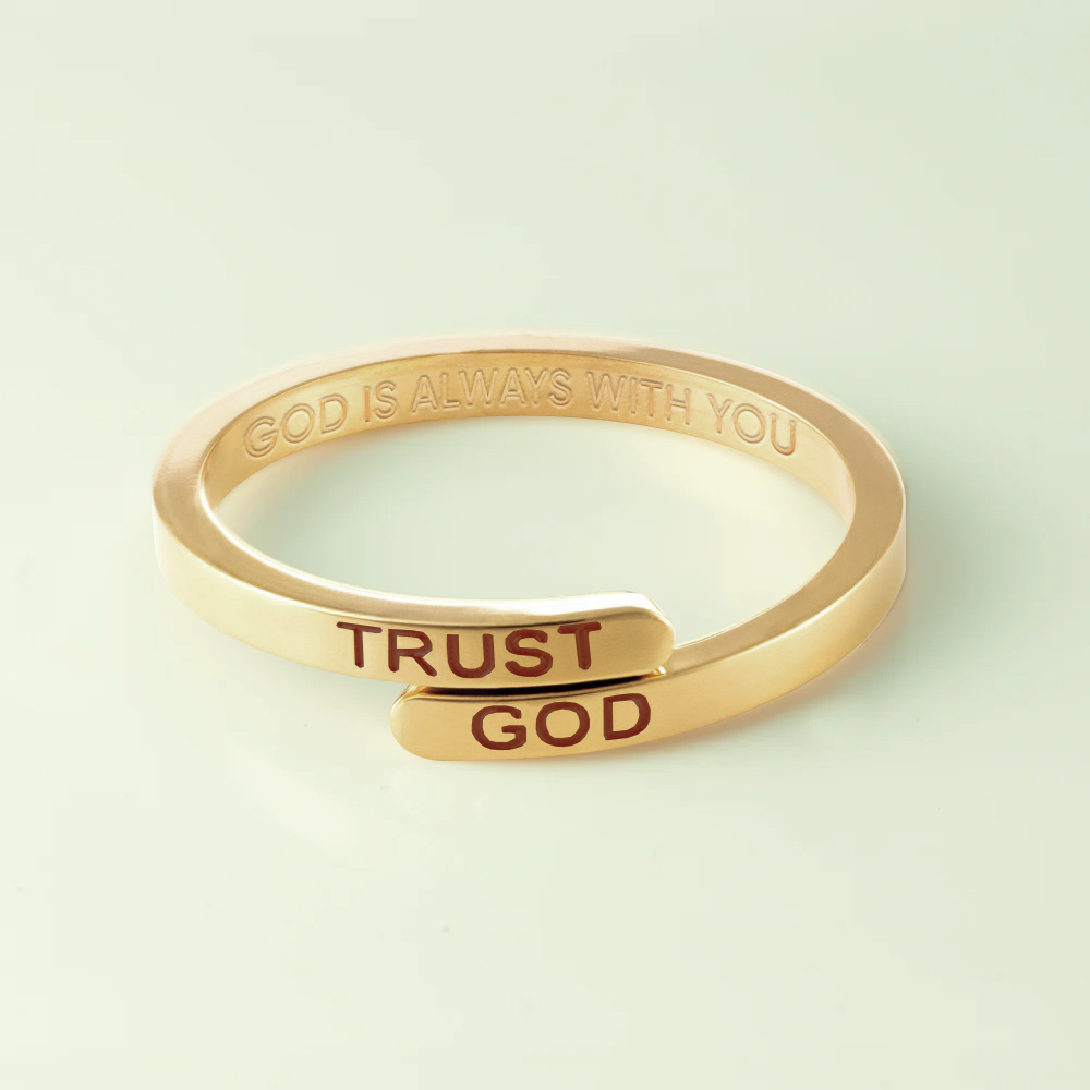 Gold Trust God Ring (Adjustable size)