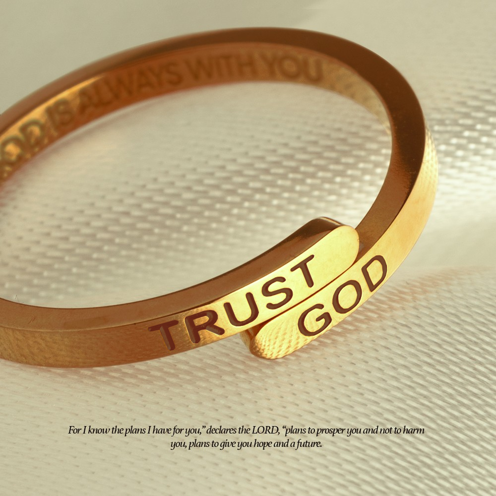 Gold Trust God Ring (Adjustable size)