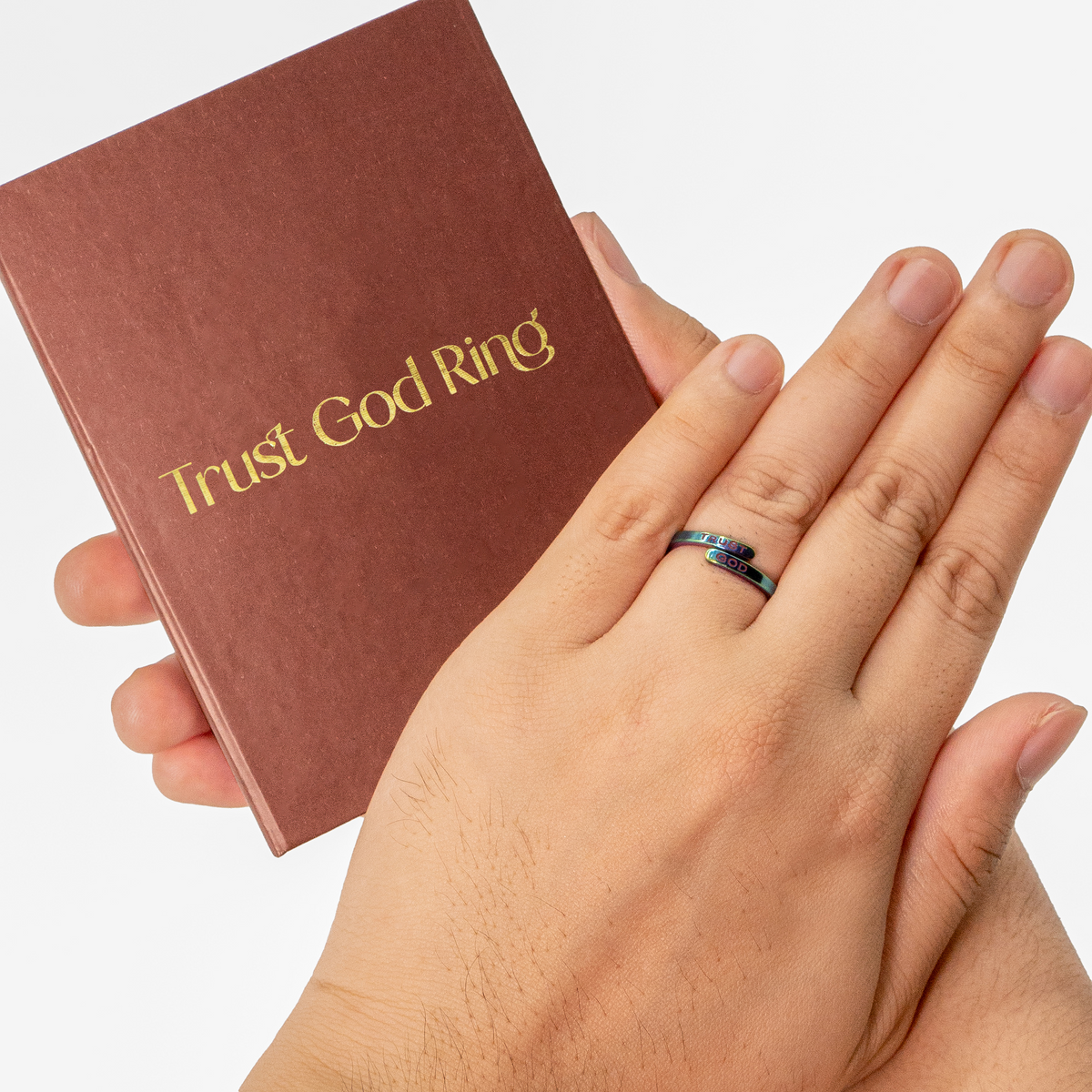 Colored Trust God Ring  (Adjustable size)