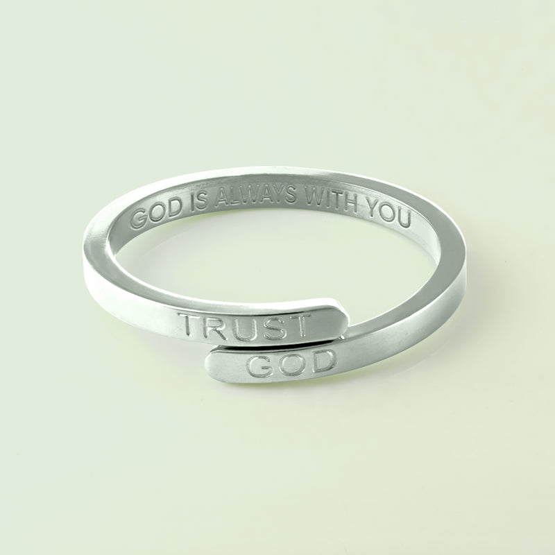 Silver Trust God Ring (Adjustable size) trustgodring